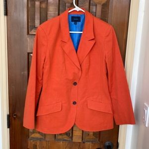 Facconable linen/cotton canvas fitted jacket size 14